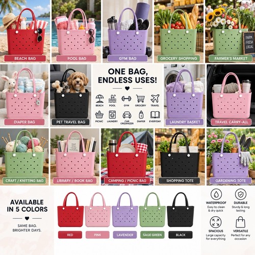 Waterproof tote bag beach - xl,