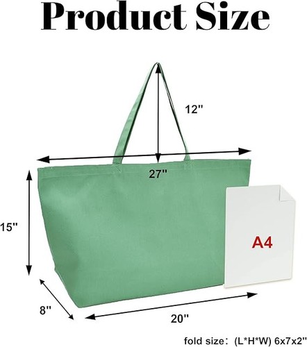 28in canvas tote - bag, reusable