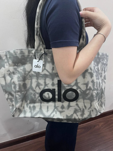 Alo yoga large gray tie - gray, tie-dye