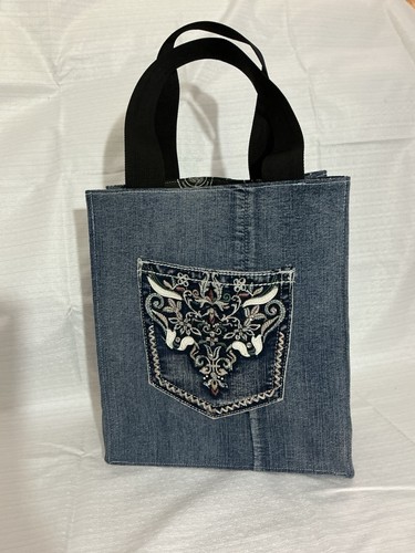 Blue jean denim upcycled - jean,
