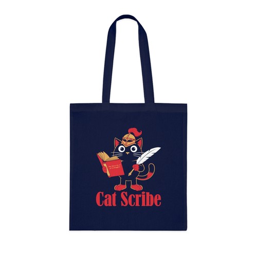 Medieval cat scribe tote bag - scribe,