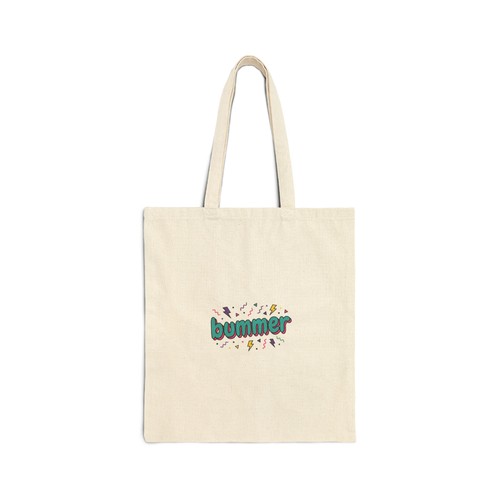 Bummer text with confetti tote - bummer,
