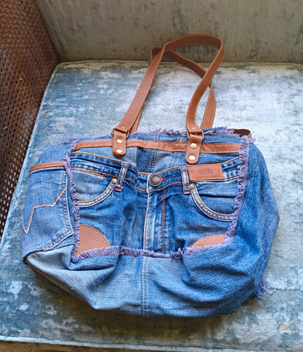 Myra bag blue tote zip - myra,
