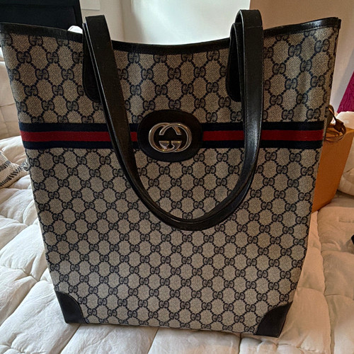 Auth gucci monogram tote - gucci,