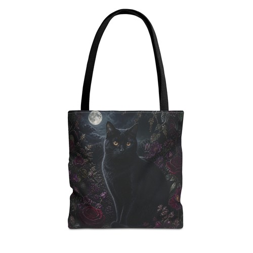 Black cat moonlight tote - tote, |