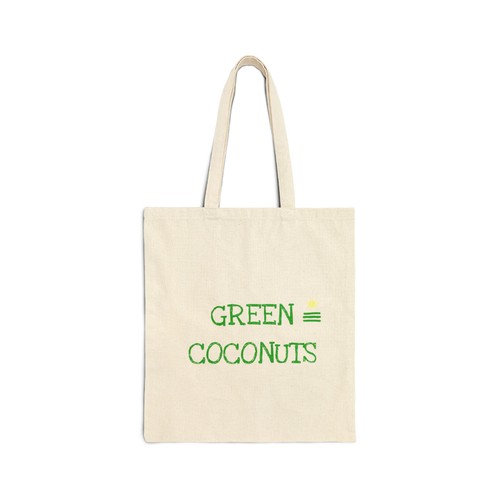 Green coconuts canvas - canvas, tote
