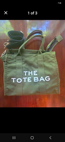 Green canvas logo small - logo, tote
