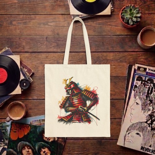 Samurai tote bag japan - -,