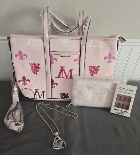 Pink logo tote bag zip - pink,