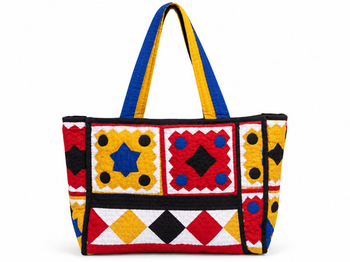 Colorful quilted patchwork - quilted,