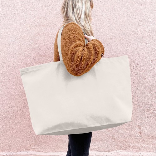 28in canvas tote - canvas, reusable
