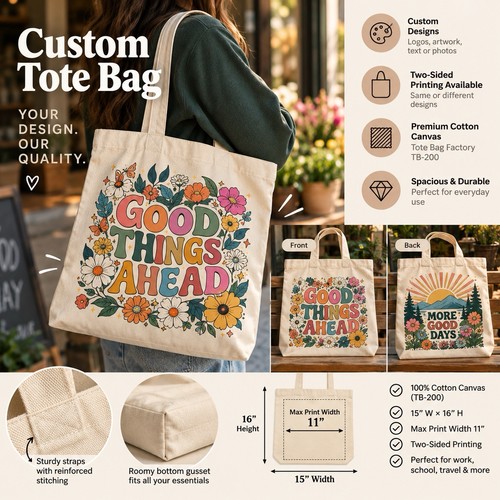 Custom canvas tote bag - canvas,