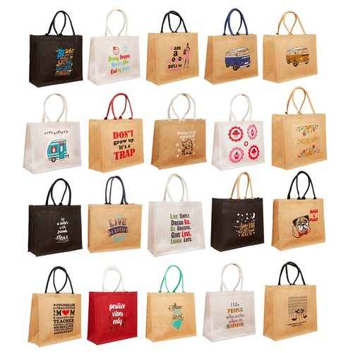 Large jute hessian shopping - hessian,