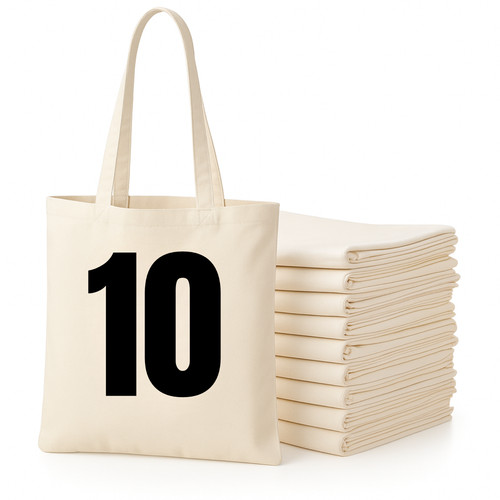Pack cotton tote bags - 10,