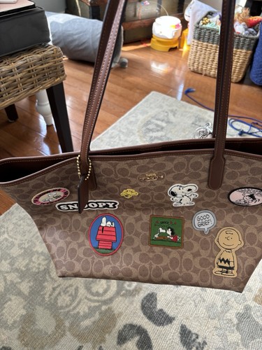 Coach brown monogram tote bag - coach,