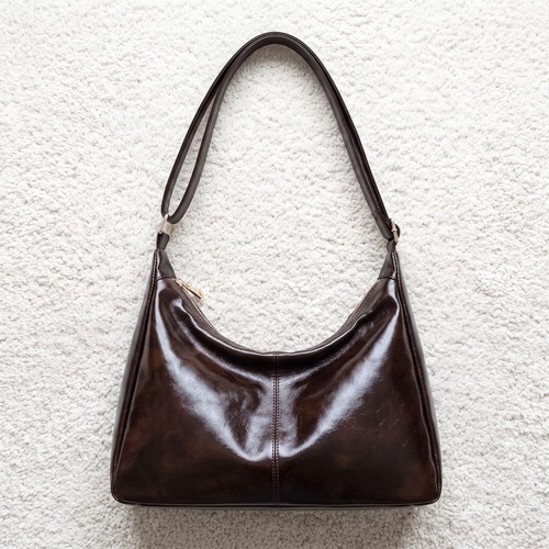 Brown oversized slouchy hobo - slouchy,