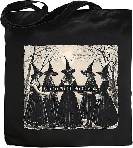 Witchy canvas tote bag - witchy,