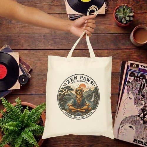 Dog yoga tote bag meditation - yoga,