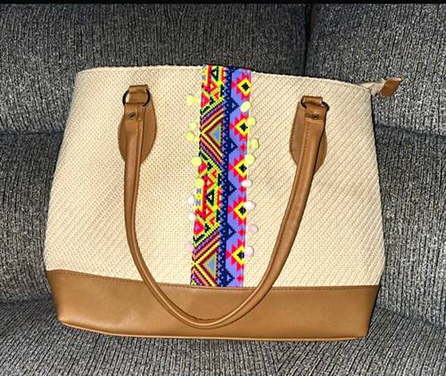 Women beige tote bag - women's,