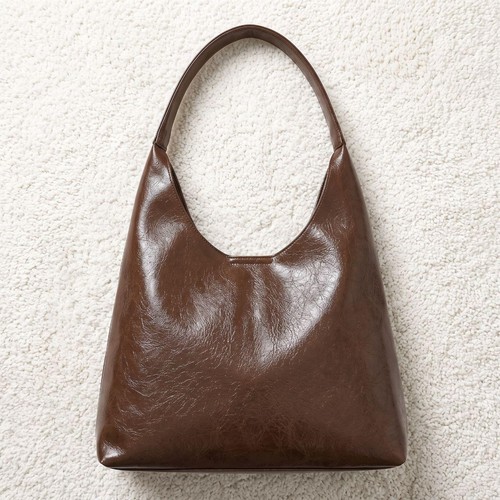 Brown oversized slouchy hobo - oversized,