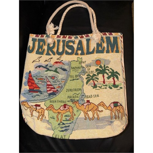 Jerusalem canvas tote - canvas, with