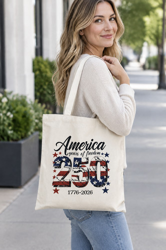 Large canvas tote - , -america