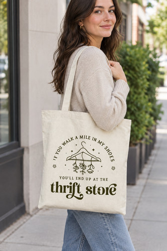 Large canvas tote - , -book-
