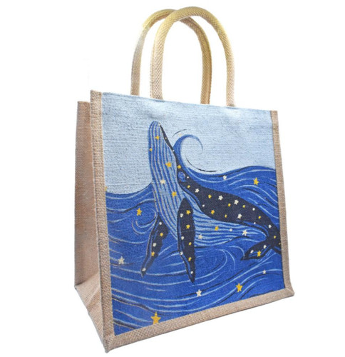 Jute shopping tote bag 30cm - jute,