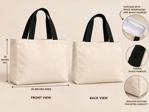 Large canvas tote - canvas, 20x14