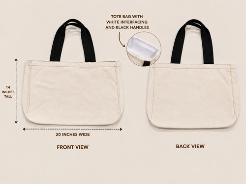 Large canvas tote bag - canvas,