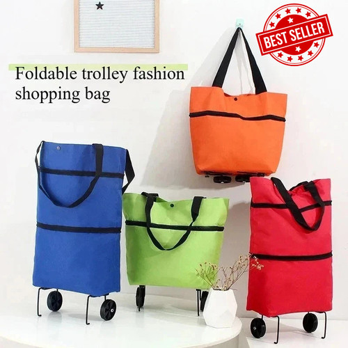 Foldable shopping bag with - shopping,