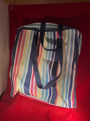 Striped multicolor tote bag - multicolor,