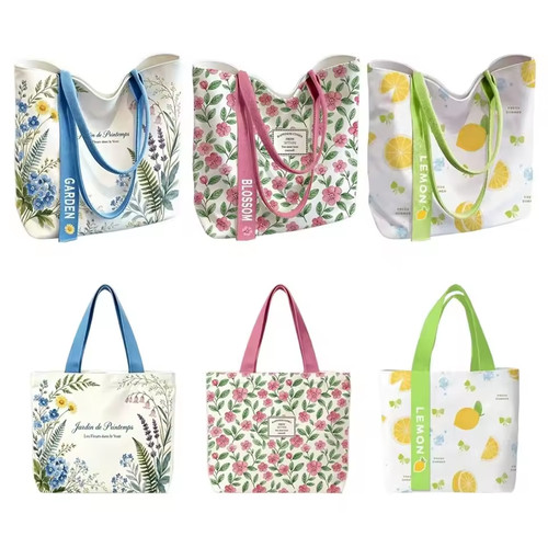 Canvas tote bag - bag, lemon