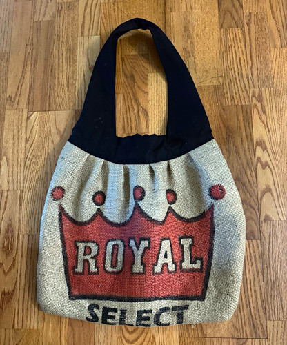 Jute burlap coffee bag tote - coffee, bag/