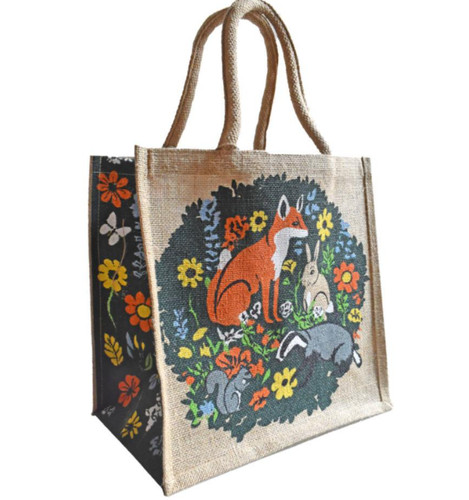 Jute shopping tote bag - shopping,