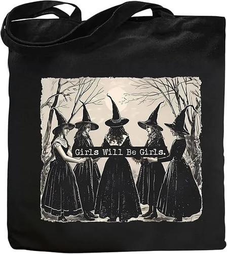 Witchy canvas tote bag - witchy, women
