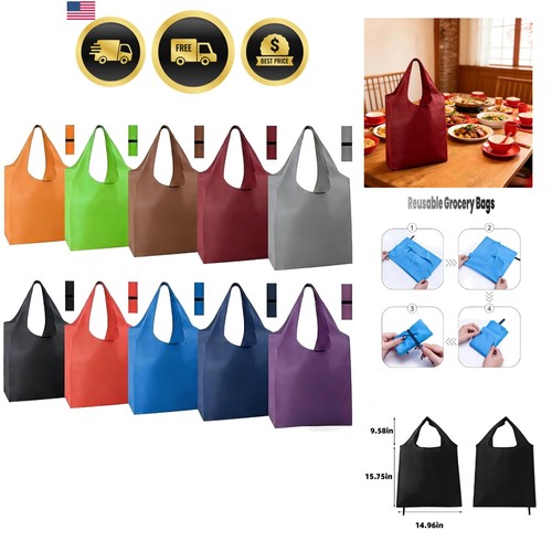 Reusable grocery bags foldable - reusable,