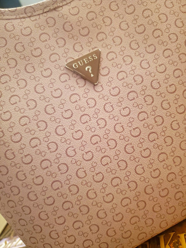 Guess pink logo - pink, pattern