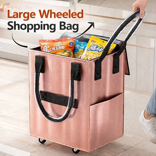Rolling grocery tote bag large - grocery,
